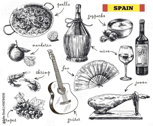 Obraz food, drink and the mood in Spain