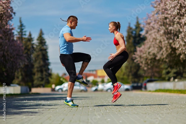 Fototapeta Energetic exercise