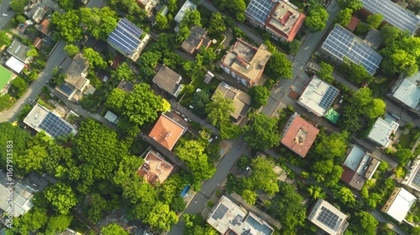 Obraz Sustainable Urban Resilience: Microgrid Empowering Community with Solar & Wind Energy Stability During Storms