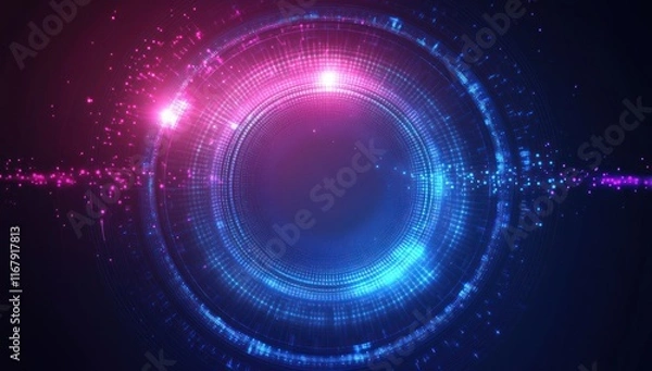 Fototapeta Abstract Circle with Glowing Lights