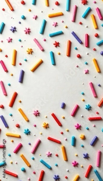 Fototapeta Whimsical sprinkle pattern for walls, fabrics, or designs, pattern, design