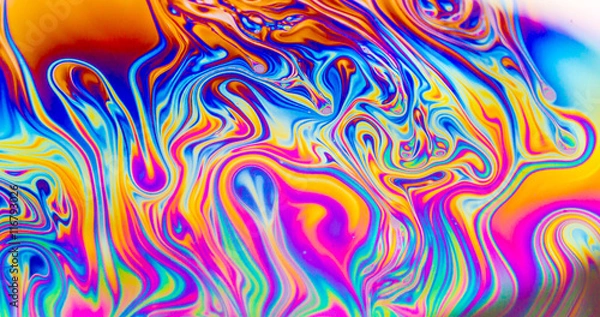 Obraz Rainbow colors created by soap, bubble,or oil makes can use for background 