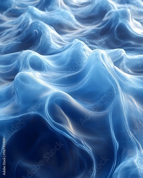 Obraz Abstract blue wavy texture background.