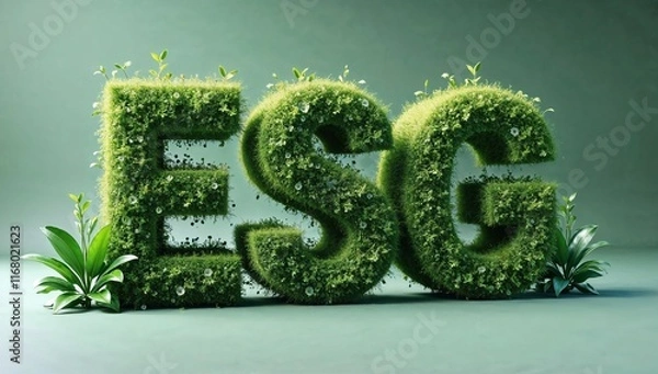 Obraz Green ESG Concept with Sustainable Design