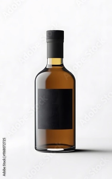 Obraz Mockup template for a product label on a sleek bottle with a polished design