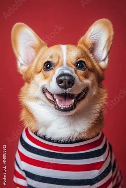 Obraz Adorable corgi puppy, studio shot