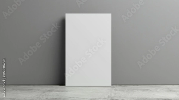 Fototapeta Plain white vertical calendar style tent card table talker ads poster print front view