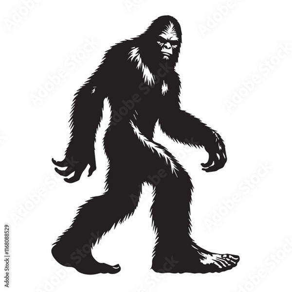 Fototapeta Bigfoot  vector silhouette vector