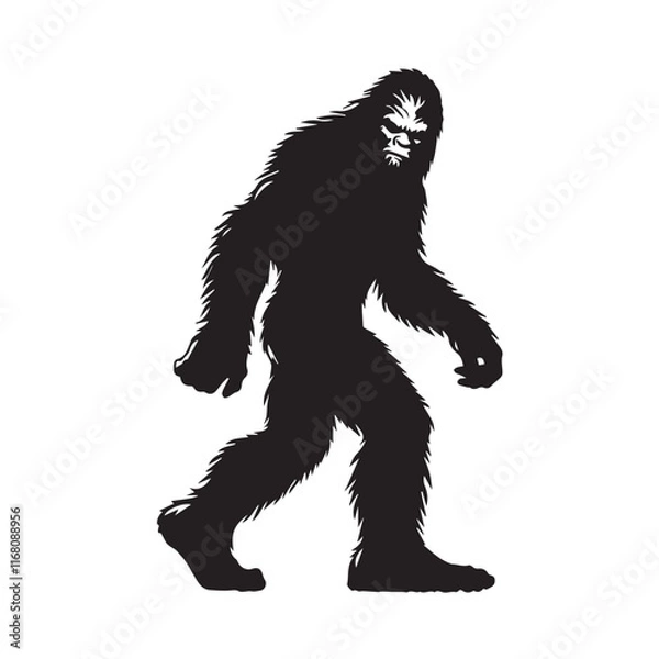 Fototapeta Bigfoot  vector silhouette vector