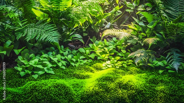 Fototapeta Tranquil Nature Scene with Verdant Greenery