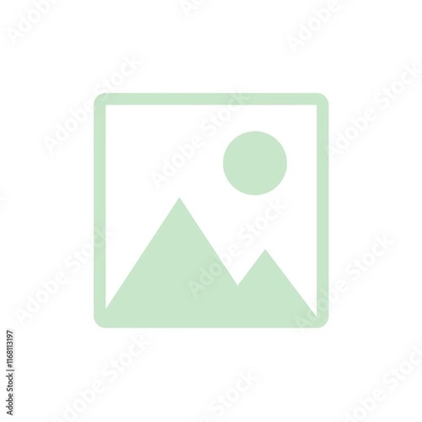 Fototapeta A photo of mountains with a sun in the background. The photo is of a mountain range with a sun in the background