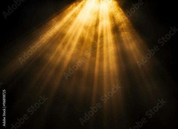 Fototapeta Golden Light Rays Abstract Background