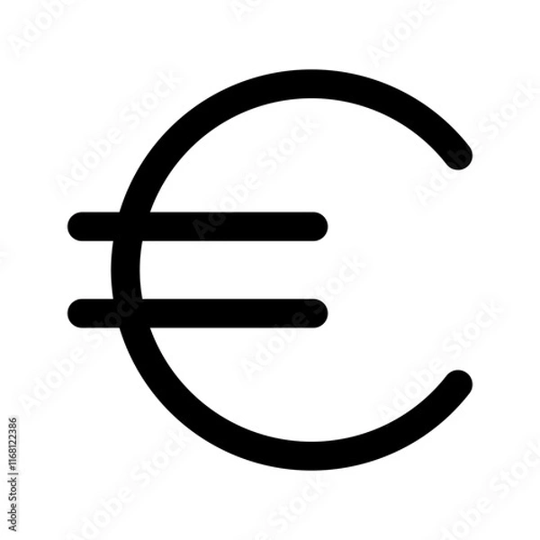 Obraz euro line icon