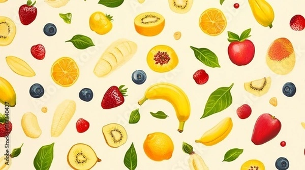 Fototapeta fruit pattern background graphic banana.