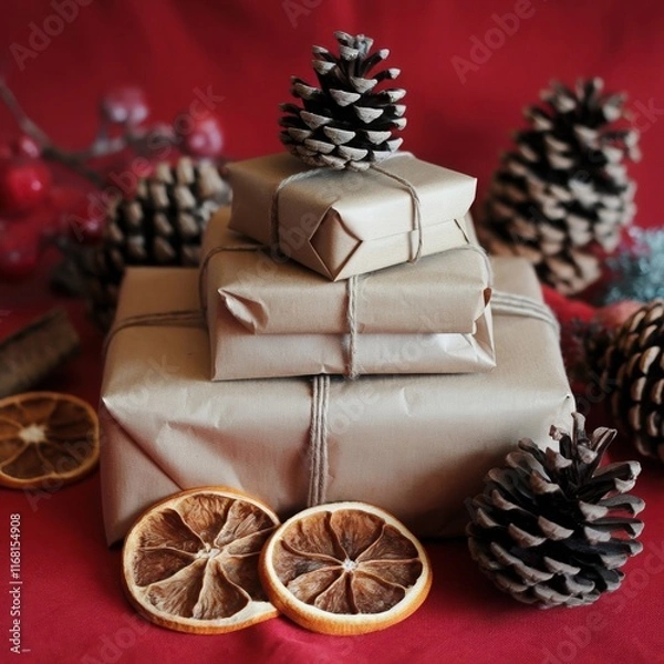 Obraz christmas decoration with candle