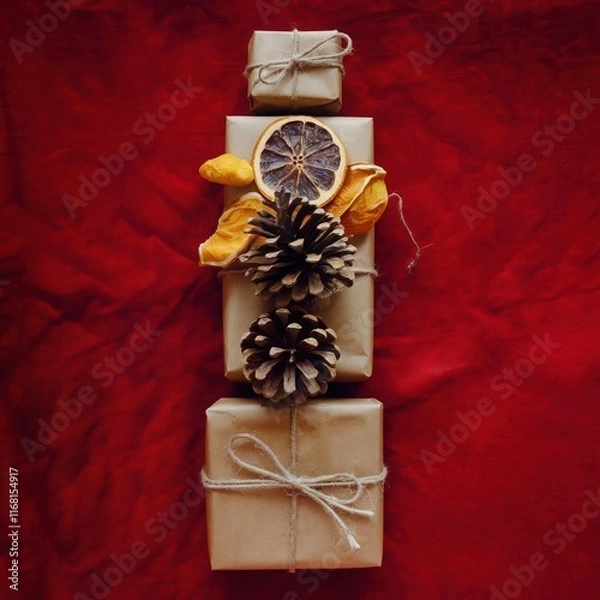 Obraz gift box with golden ribbon
