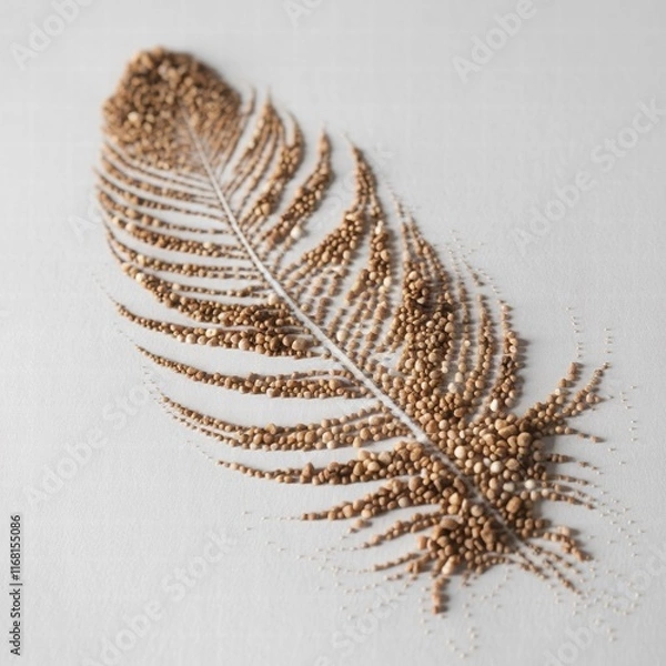 Obraz feather on black background