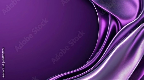 Fototapeta Velvet abstract background idea. Elegant purple silk texture with smooth folds and gradients for creative backgrounds.