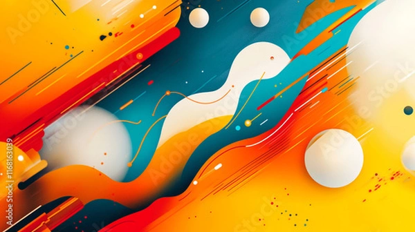 Fototapeta marketing research development planning management strategy analysis accounting business, Abstract background with various geometric elements and lines, modern business concept abstract background.