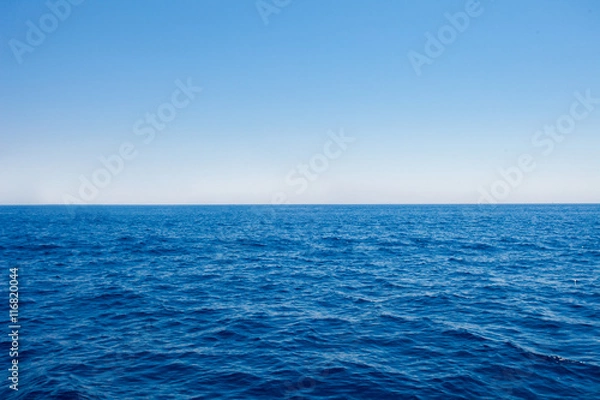 Fototapeta Background of sparkling sea water on a bright sunny day. Sea and sky