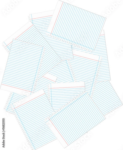 Obraz Pile of notebook paper