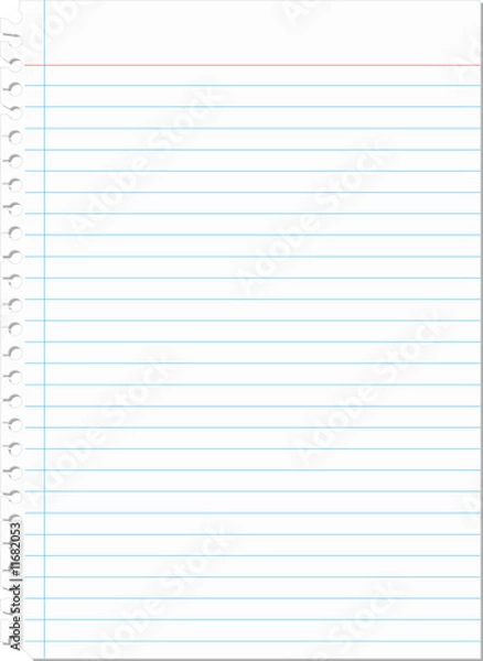 Obraz Podarty czysty zeszyt