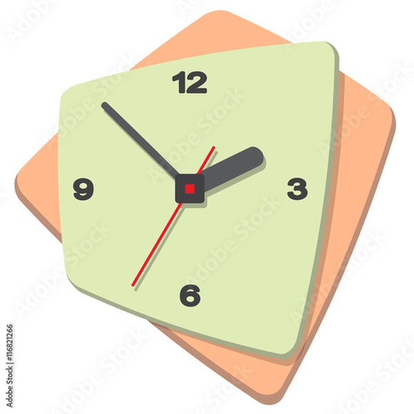 Fototapeta Image clock dial. Scheme relations and arrows denote time.
