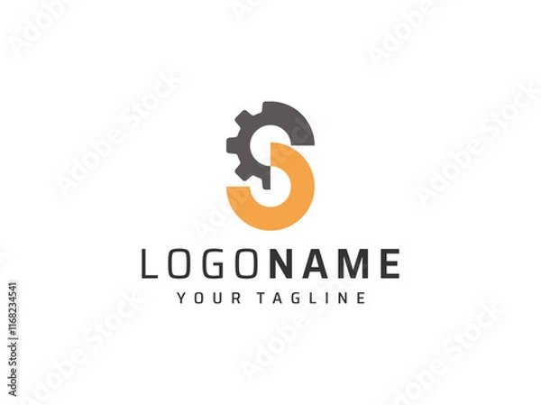 Obraz letter S gear logo design vector template