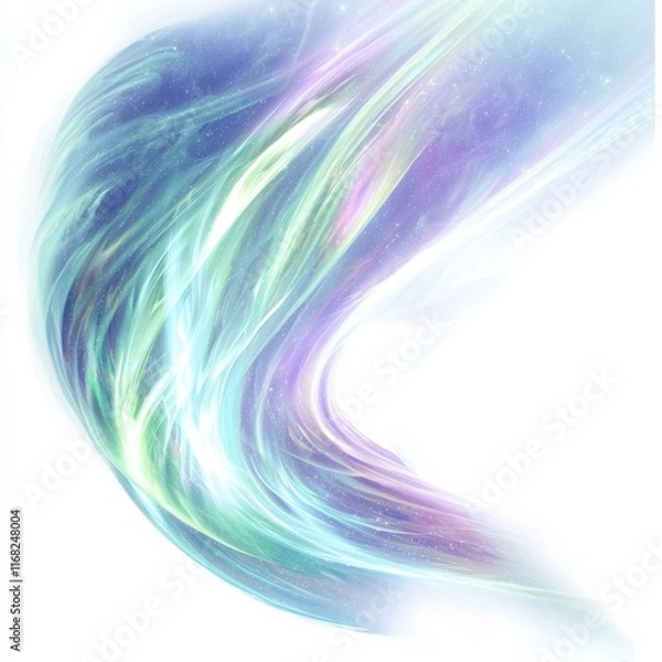Fototapeta Ethereal Light Waves Flowing in Colorful Swirls and Motion Abstract Art for Backgrounds and Designs