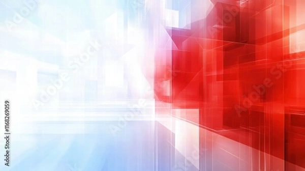 Fototapeta Abstract digital background with red and blue hues, conveying motion and energy.