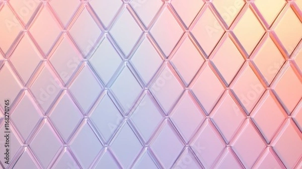 Obraz Geometric diamond pattern with soft color transitions and minimalistic style