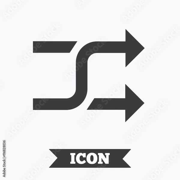 Obraz Shuffle sign icon. Random symbol.