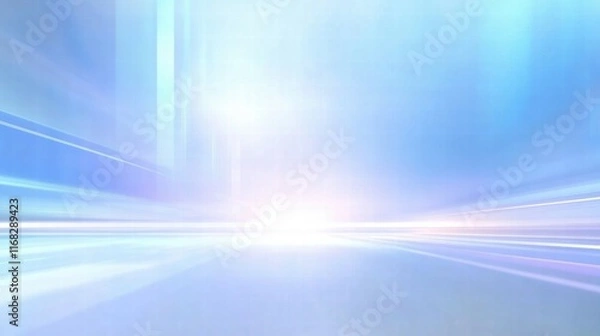 Fototapeta An abstract blue and white background with light effects, suitable for digital designs.