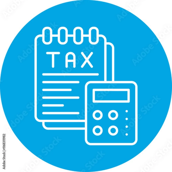 Fototapeta Tax icon single vector illustration