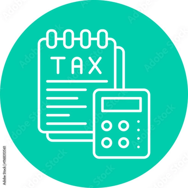 Fototapeta Tax icon single vector illustration