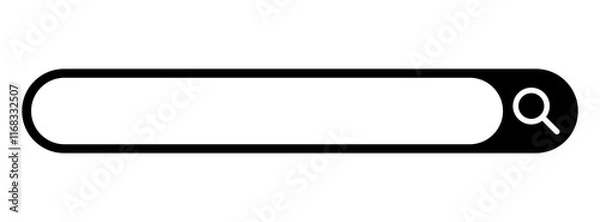 Fototapeta search bar element transparent background