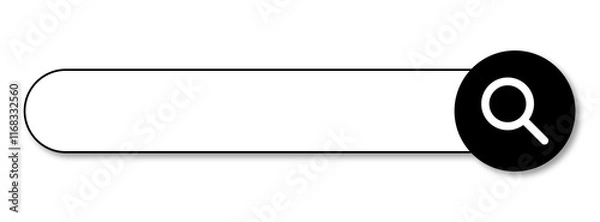 Fototapeta search bar element transparent background