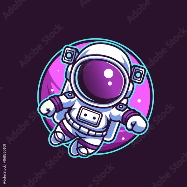 Obraz Chibi Astrounut Esport Logo