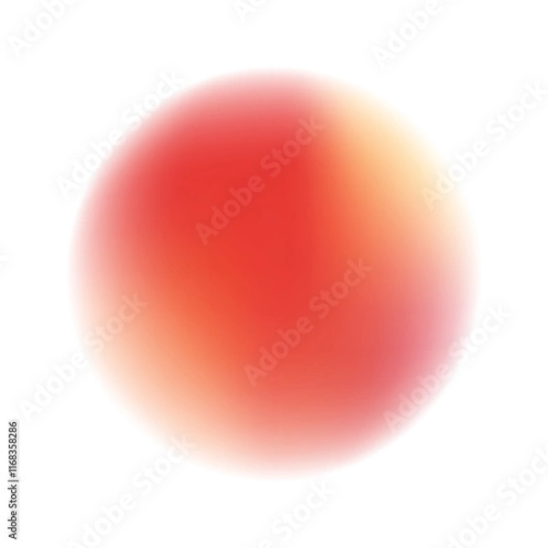 Obraz A gradation of flaming red circular shapes that blend into the background