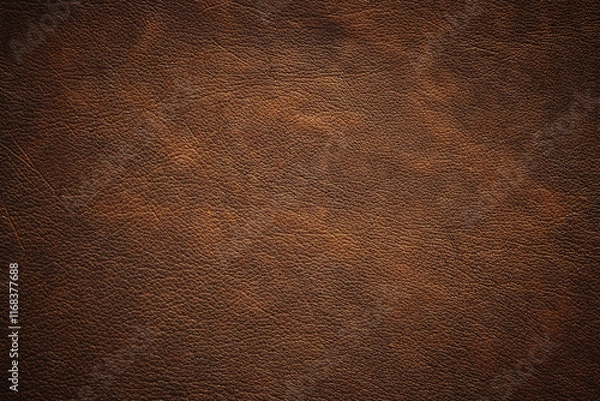 Obraz natural leather texture background, brown cowhide closeup