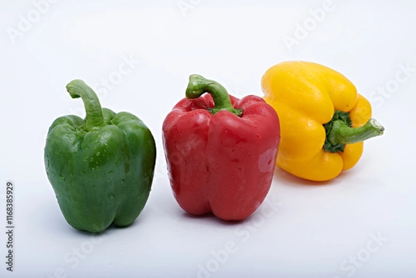 Obraz Fresh vegetables for cooking or eating raw photographed against a light background