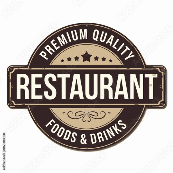 Obraz Premium Quality Restaurant Vintage Emblem Design