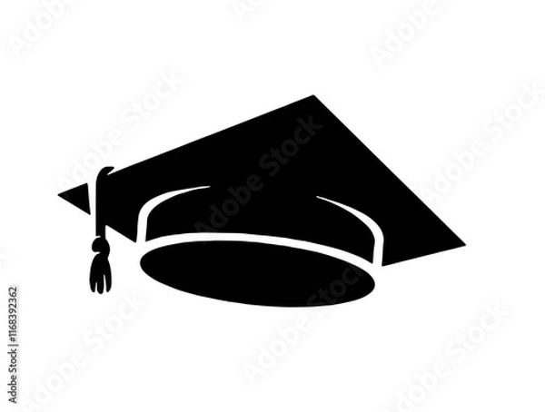 Obraz Graduation Celebration. Vector illustration of a group of graduates tossing their caps in celebration of graduation.graduation hat diploma icon. Graduation hat and diploma web icon. Vector illustratio