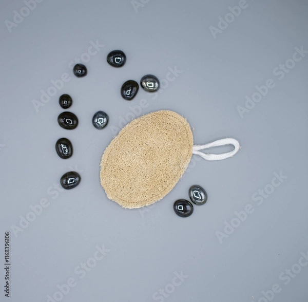 Obraz Natural loofah sponge scrub for bathing