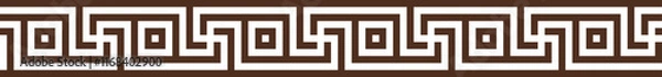 Fototapeta Greek key seamless border pattern collection. Decorative ancient meander, Greece ornament with repeated geometric motifs. Vector EPS10.