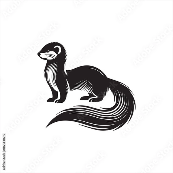 Fototapeta Mongoose Silhouette Vector	