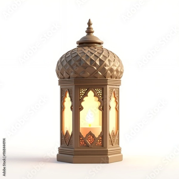 Fototapeta Gleaming Ramadan Lantern: A Symbol of Light and Hope