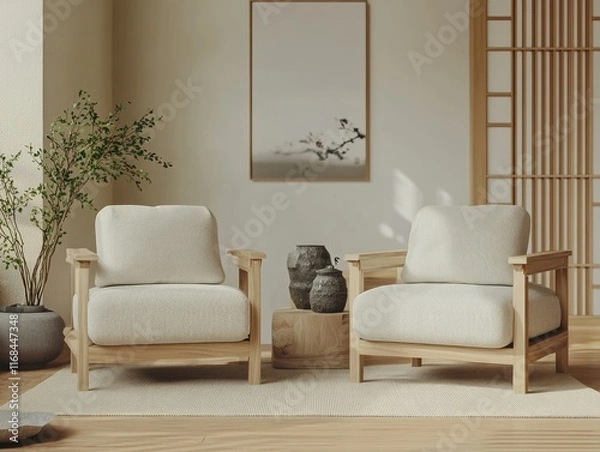 Fototapeta Contemporary Living Room Scene