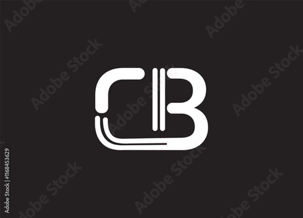 Fototapeta CB letter logo design vector am initials design icon
