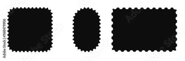 Obraz Blank Postage Stamps frames set - stock vector.